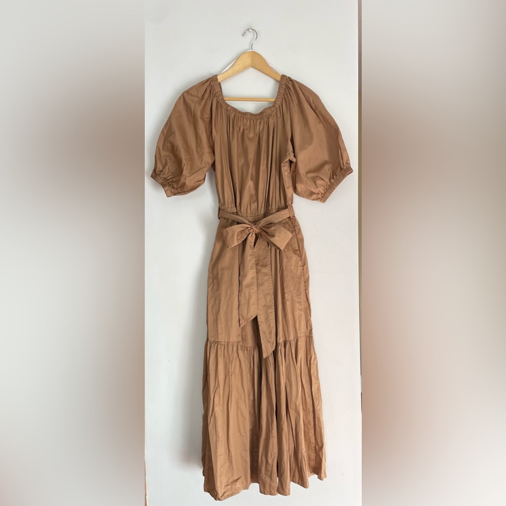 Label of Love Tan tierred puff sleeve dress - Picture 6 of 11